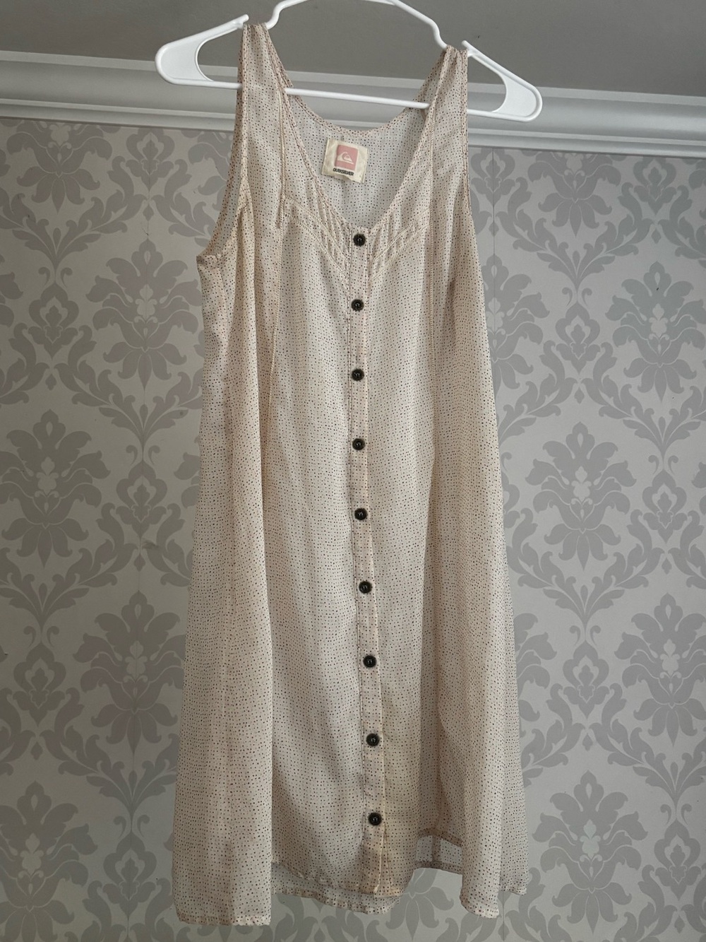 Semi-sheer button down Quicksilver over dress